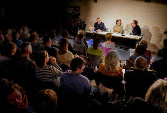 Günter Keil, Carolin Würfel und Michael Ebert am 31.10. im Literaturhaus ©Dietrich Kühne